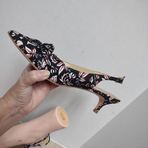 👍 Talbots Slingback Kitten Heels Size 9.5.  A3 - Picture 6 of 6